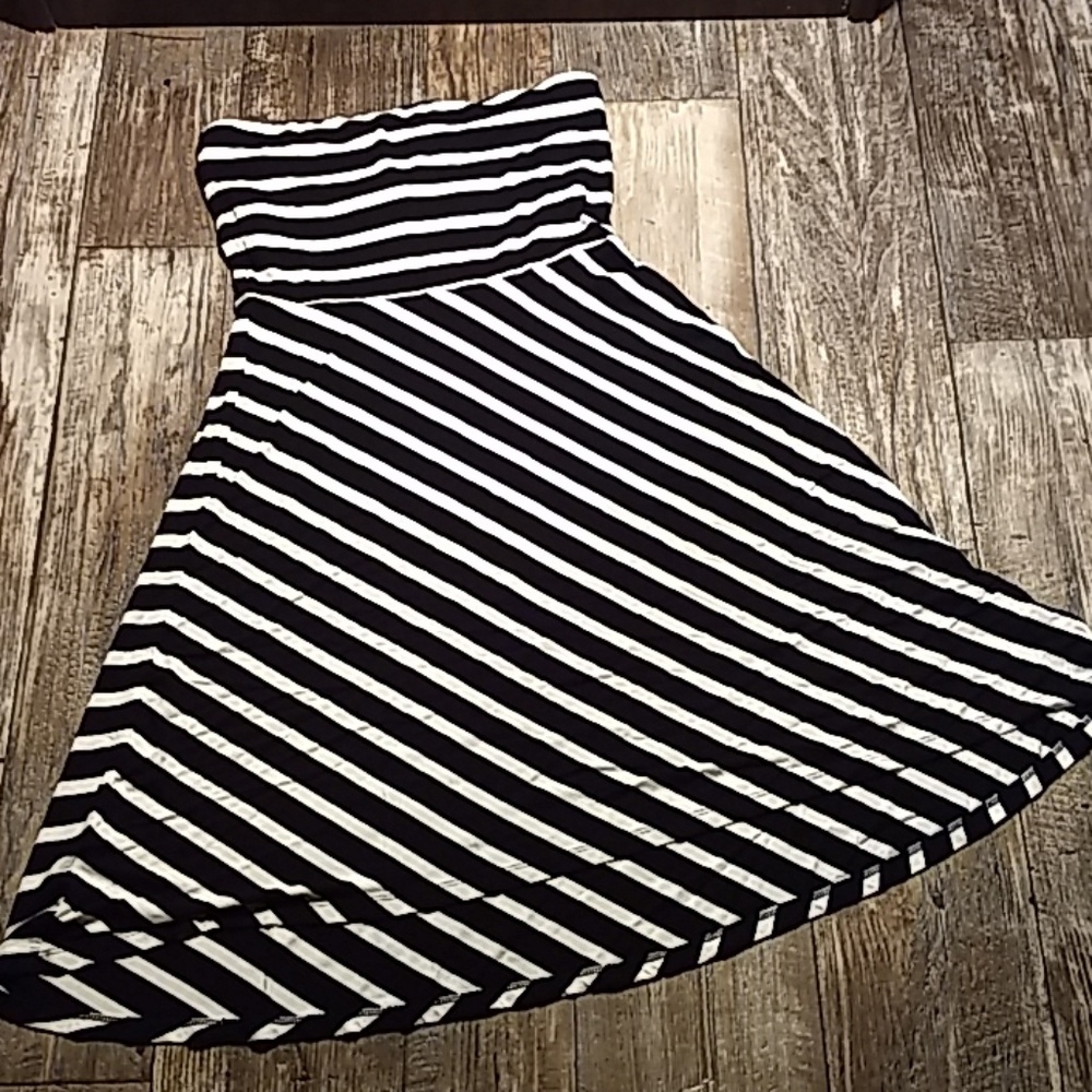 LOFT Strip Dress strapless - Picture 1 of 2